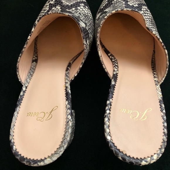 J Crew High block-heel mules in faux snakeskin - Picture 4 of 8